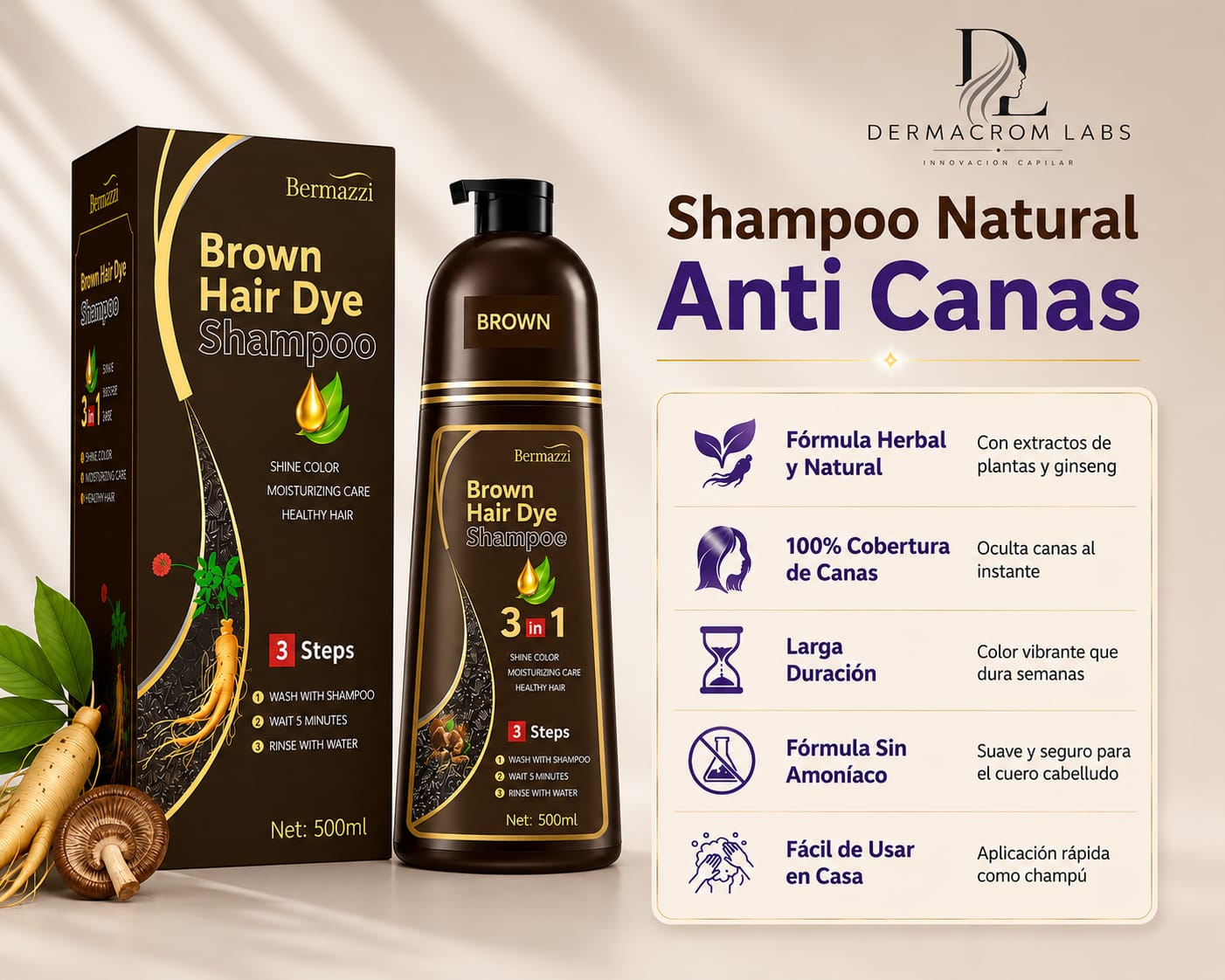 Tratamiento Reversor de Canas BioCrom Advanced 3 en 1